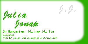 julia jonap business card